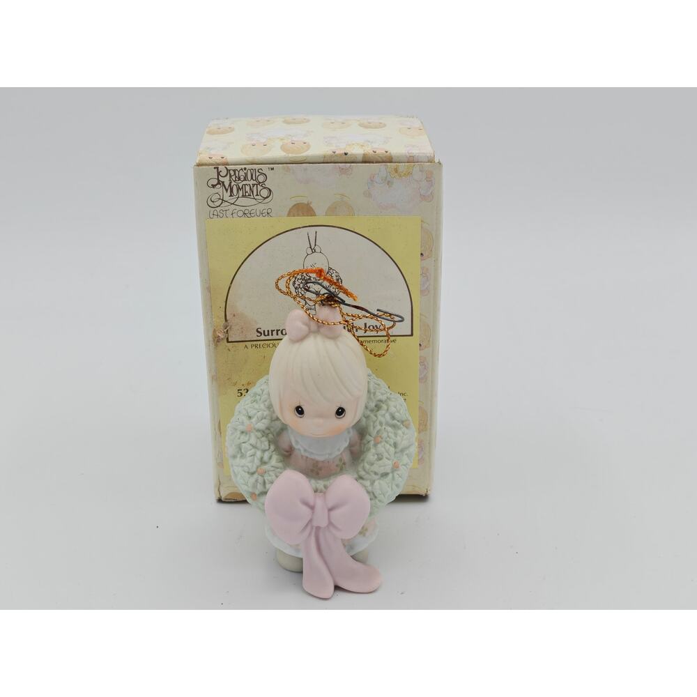 Precious Moments Surrounded With Joy 1993 Enesco 531685 Porcelain Ornament